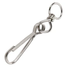 Simplex karabiner bliszterben, forgó, nikkelezett, 60mm