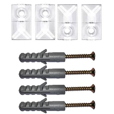 Tükörleszorító szett bliszterben, műanyag, áttetsző, 4db