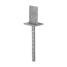 Betonozható oszloptalp "T",horganyzott, 90x130/8mm, (ET)