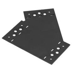 Díszítőelmmel kiegészíthető összekötő lemez "Y", jobbos, fekete, 155x176x85/2,5mm, ET