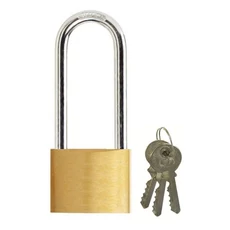 Rézlakat, hosszú kengyelű, 35mm, 3 kulcs