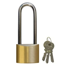 Rézlakat, hosszú kengyelű, erős, 40mm, 3 kulcs