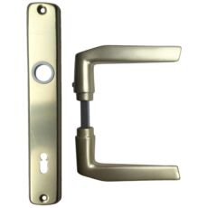 SB ajtókilincs 410 + ajtócím 90mm normál kulcslyukas F2 eloxált