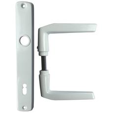 SB ajtókilincs 410 + ajtócím 90mm normál kulcslyukas fehér