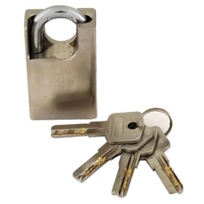 SB biztonsági lakat, inox, 40mm, 4 kulcs