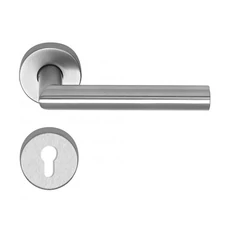 Thema rozettás ajtókilincs, cilinderlyukas, inox
