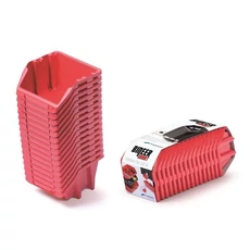 Nyitott tárolódoboz, piros, 77x92x60mm, 16db