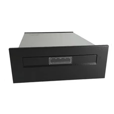 Oszlopba építhető postaláda névtartóval, bronz, 26x10cm, 25-46cm