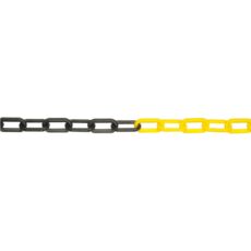 JSP műanyag lánc, 6mm, 25m, sárga-fekete
