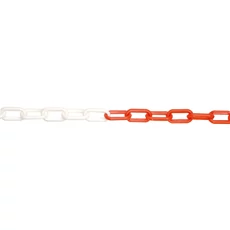JSP műanyag lánc, 6mm, 25m, piros-fehér