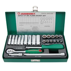 Jonnesway kézi dugókulcs készlet, 4-13mm, 1/4&quot;, 25db
