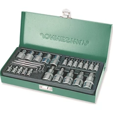 Jonnesway S06H425S Torx és E-Torx dugókulcs készlet, 1/4&quot;, 1/2&quot;, 25db