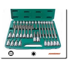 Jonnesway Kézi dugókulcsfej készlet Torx lyukas 1/2"
