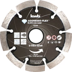 KWB PROFI BLACK-LINE szegmentált gyémánt vágókorong 125x22mm