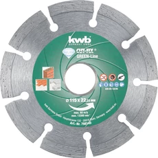 KWB PROFI GREEN-LINE szegmentált gyémánt vágókorong 125x22mm