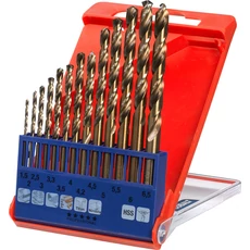 KWB Profi hengeres spirálfúrószár készlet, 1.5-6.5mm+3.3-4.2mm, 13darabos