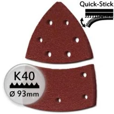 Tépőzáras csiszolópapír P40 / 100x62 mm  (5 db) Tépőzáras csiszolópapír P40 / 100x62 mm  (5 db)