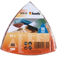 KWB deltacsiszoló lap 96x96mm P40 (20db-os)