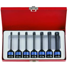 King Tony 7 részes 1/2˝-os gépi torx bitfejkészlet L=100 mm