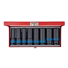 King Tony 1/2˝-os gépi hosszú dugókulcs készlet, 8 részes 