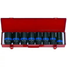 King Tony 8 részes 3/4˝-os gépi hosszú dugókulcs készlet 22-41mm