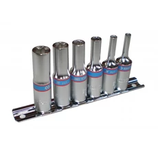 King Tony 6 részes 3/8&quot; torx hosszú dugókulcs készlet sínen 