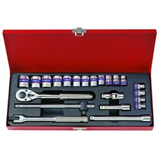 King Tony 22 részes 3/8˝-os kézi dugókulcs készlet