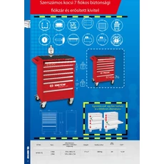 King Tony szerszámoskocsi szerszámkészlettel, 7 fiókos, 286db-os 