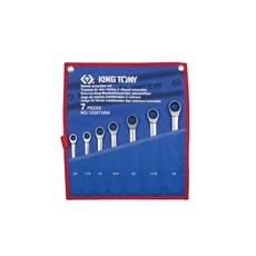 King Tony racsnis csillag-villáskulcs készlet, coll méret 7 részes