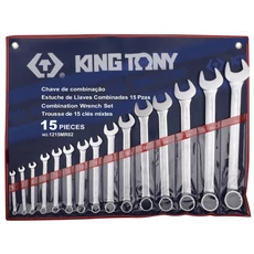King Tony 15 részes csillag-villáskulcs készlet 6-32 mm