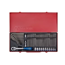 King Tony  1/4&quot;-3/8&quot;-os csavarbehajtó készlet, 69 részes