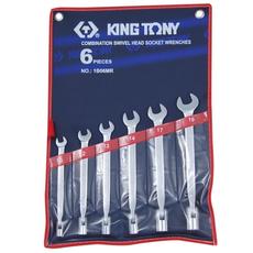 King Tony villás-dugókulcs készlet, 10-19mm, 6 részes