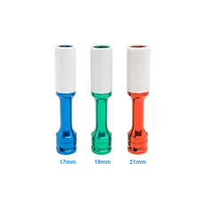 King Tony gépi dugókulcs vékonyfalú, műanyagbevonatú, extrahosszú , 1/2"x21mm