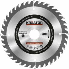 Kreator KRT020403 körfűrészlap 130x20mm, 40 fog + 4db szűkítőgyűrű