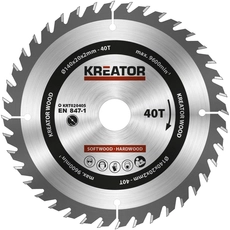 Kreator KRT020405 körfűrészlap 140x20mm, 40 fog + 4db szűkítőgyűrű