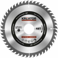 Kreator KRT020411 körfűrészlap 165x30mm, 48 fog + 3db szűkítőgyűrű