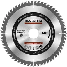 Kreator KRT020417 körfűrészlap 190x30mm, 60 fog + 3db szűkítőgyűrű