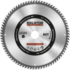 Kreator KRT020426 körfűrészlap 250x30mm, 80 fog + 3db szűkítőgyűrű