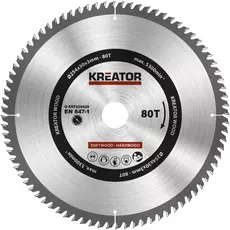 Kreator KRT020429 körfűrészlap 254x30mm, 80 fog + 3db szűkítőgyűrű