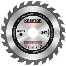 Kreator KRT020416 körfűrészlap 190x30mm, 48 fog + 3db szűkítőgyűrű
