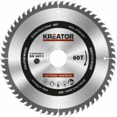 Kreator KRT020419 körfűrészlap 200x30mm, 60 fog + 3db szűkítőgyűrű