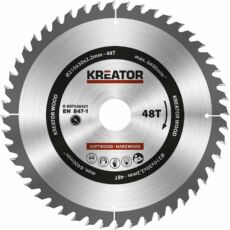 Kreator KRT020421 körfűrészlap 210x30mm, 48 fog + 3db szűkítőgyűrű