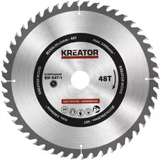 Kreator KRT020425 körfűrészlap 250x30mm, 48 fog + 3db szűkítőgyűrű