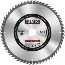 Kreator KRT020428 körfűrészlap 254x30mm, 60 fog + 3db szűkítőgyűrű