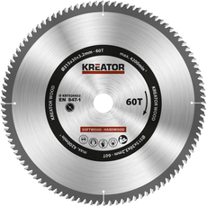 Kreator KRT020432 körfűrészlap 315x30mm, 60 fog + 3db szűkítőgyűrű