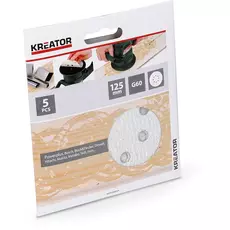 Kreator KRT230554 csiszolólap rota, tépőzáras 125mm P60 5db festett