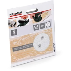 Kreator KRT230555 csiszolólap rota, tépőzáras 125mm P80 5db festett