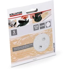 Kreator KRT230559 csiszolólap rota, tépőzáras 125mm P240 5db festett