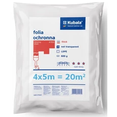 Kubala védő-, takarófólia, nagyon erős, fehér, 4x5m