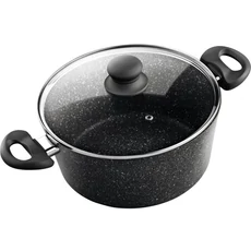 Lamart LT1137 ROCK fazék fedővel, márvány, tapadásmentes, 1.8L